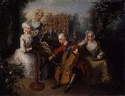 Mercier, Philippe and his sisters Spain oil painting artist